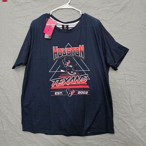 FOCO NFL Houston Texans Short Sleeve Navy Blue TShirt XL NWT Officially Licensed